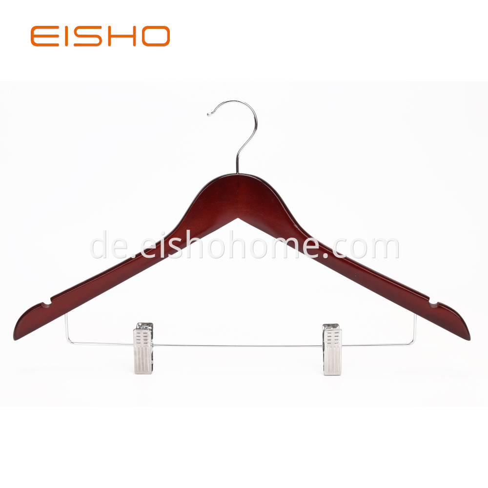 Ewh0053 Wooden Hangers With Clips